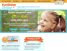 Tablet Screenshot of funshineonline.com